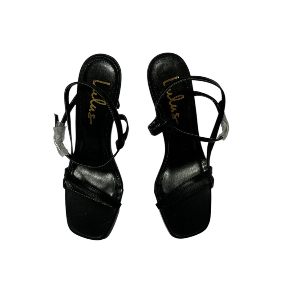 Lulus Vacie Black High Heel Stiletto Sandals Women's Size 8.5